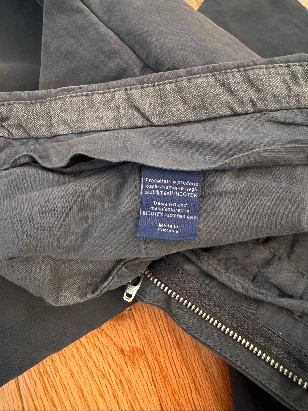 INCOTEX Men’s Chino Pants Size 32 Gray Made in Romania